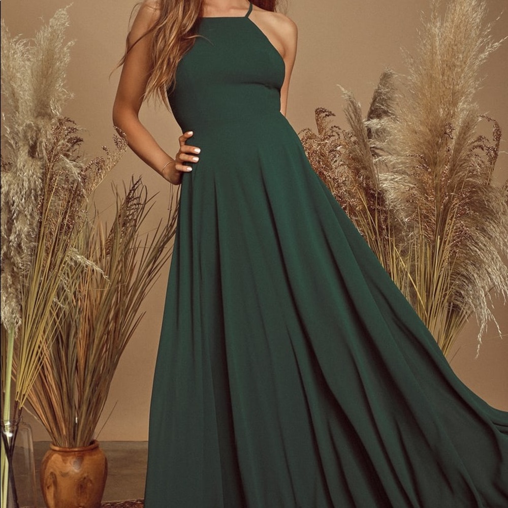Lulus maxi green dress